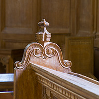 Detail of woodwork at Hafod.