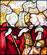 Stained glass window by C.E. Kempe at Newbridge-on-Wye.