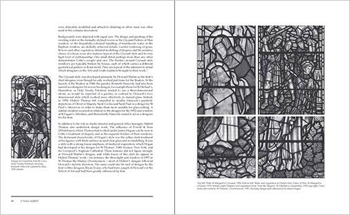 Stained glass by Celtic Studios: black and white spread.
