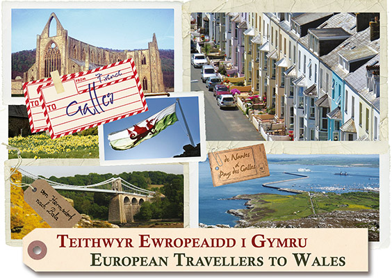 Postcard for the 'European Travellers to Wales' project.