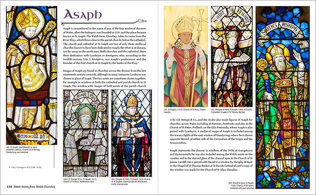 Double page spread with images of St Asaph.