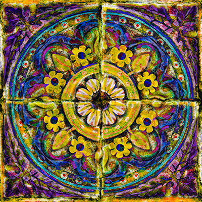 St Davids tiles, digital image by Martin Crampin.