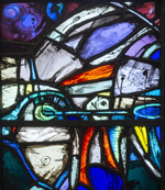 Stained glass by Roger Hayman.