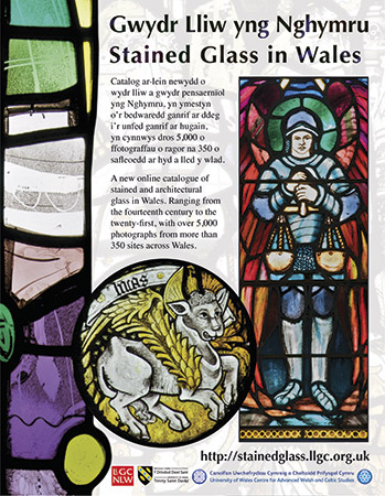 Postcard for the 'Stained Glass in Wales' project.